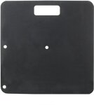 450 x 450mm Pipe and Drape Black Steel Base Plate (c/wSpigot)